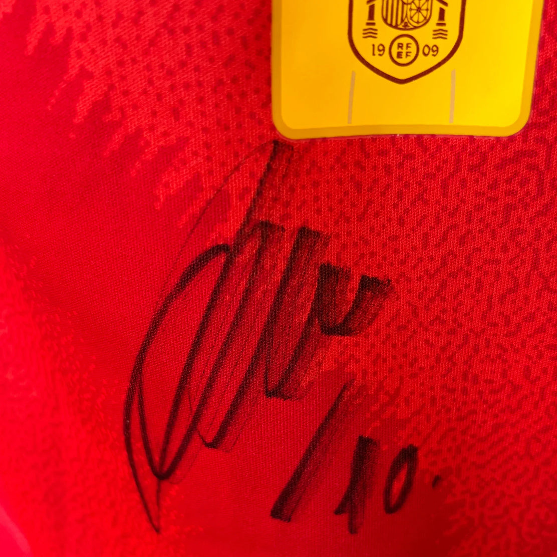DaniOlmoSignedSpainHomeFootballShirt_Euro2024-signature | Iconic Shirts