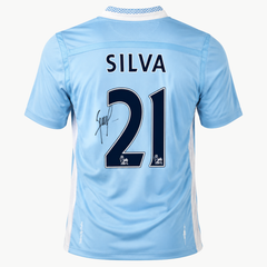 David Silva Signed Manchester City 2011-2012 Home Shirt