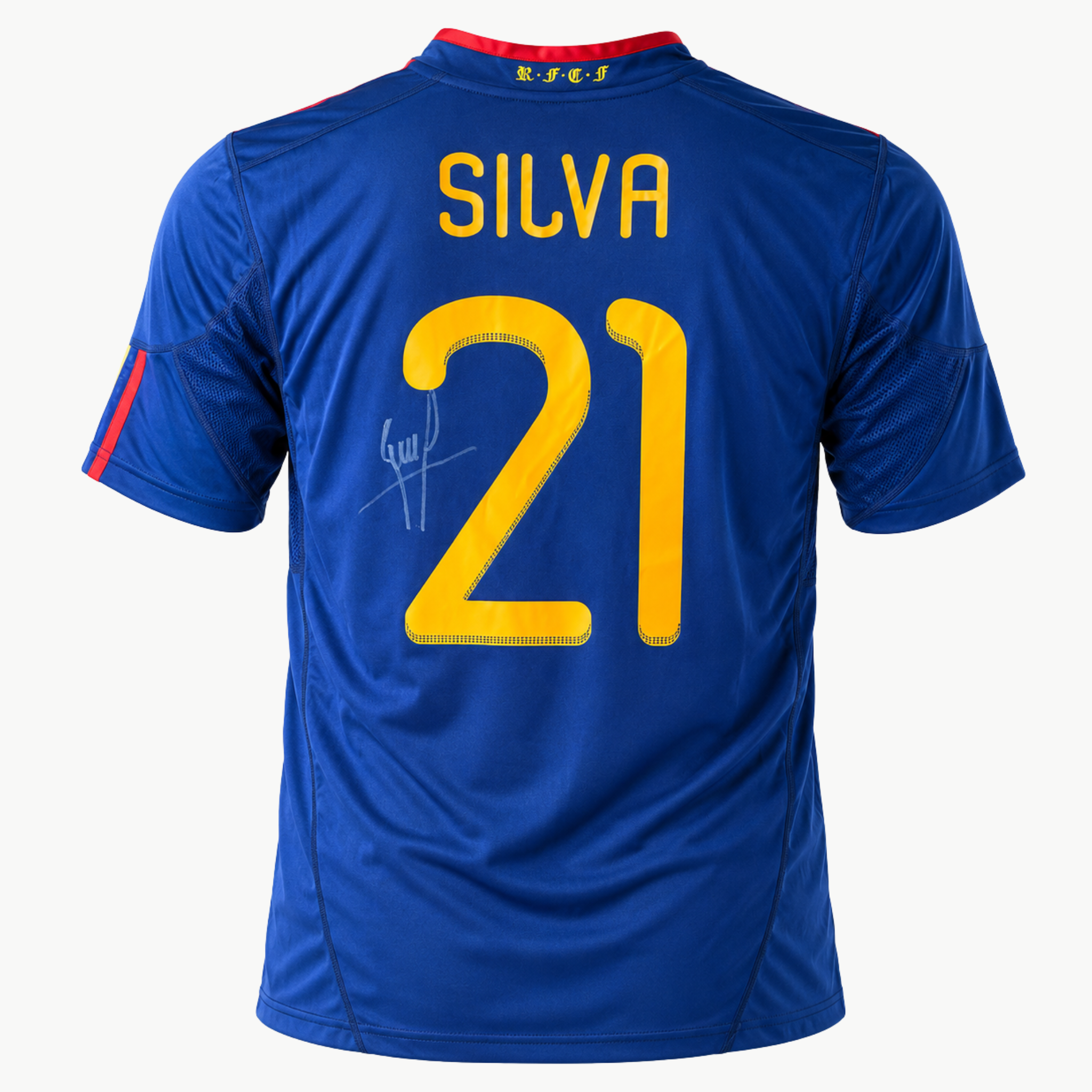 David Silva Signed Spain 2010 World Cup Final Away Shirt