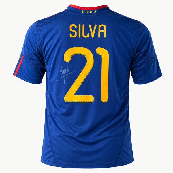 David Silva Signed Spain 2010 World Cup Final Away Shirt