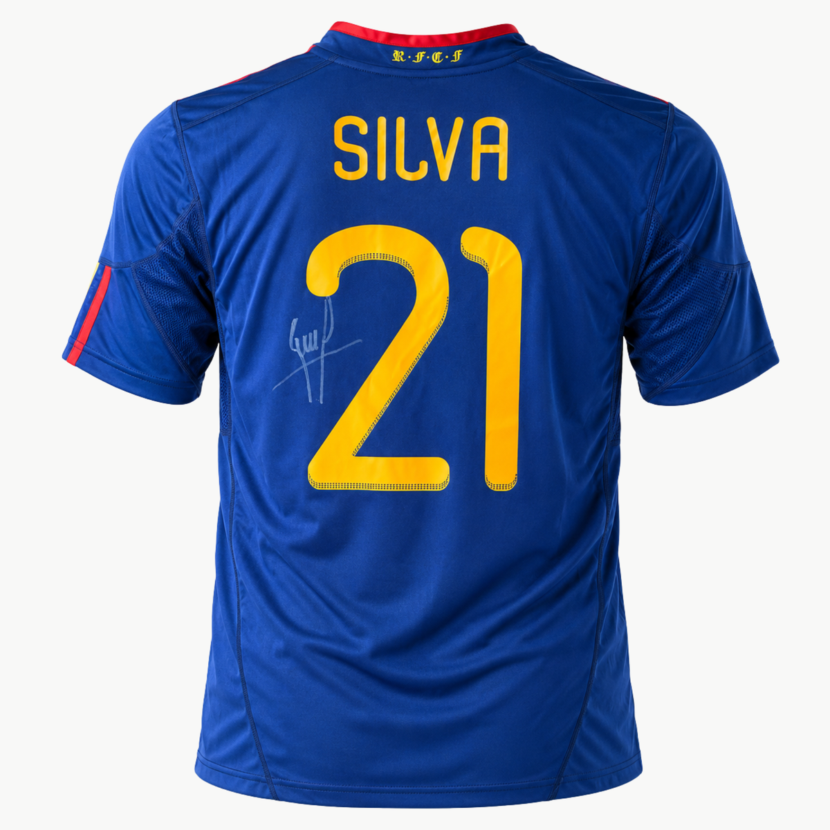 David Silva Signed Spain 2010 World Cup Final Away Shirt