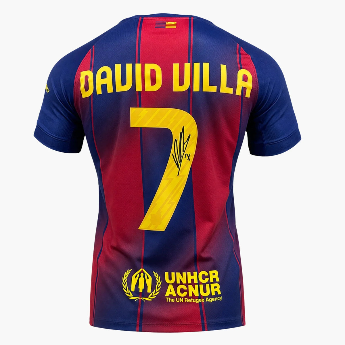 DavidVillaSignedBarcelonaHomeShirt | Iconic Shirts