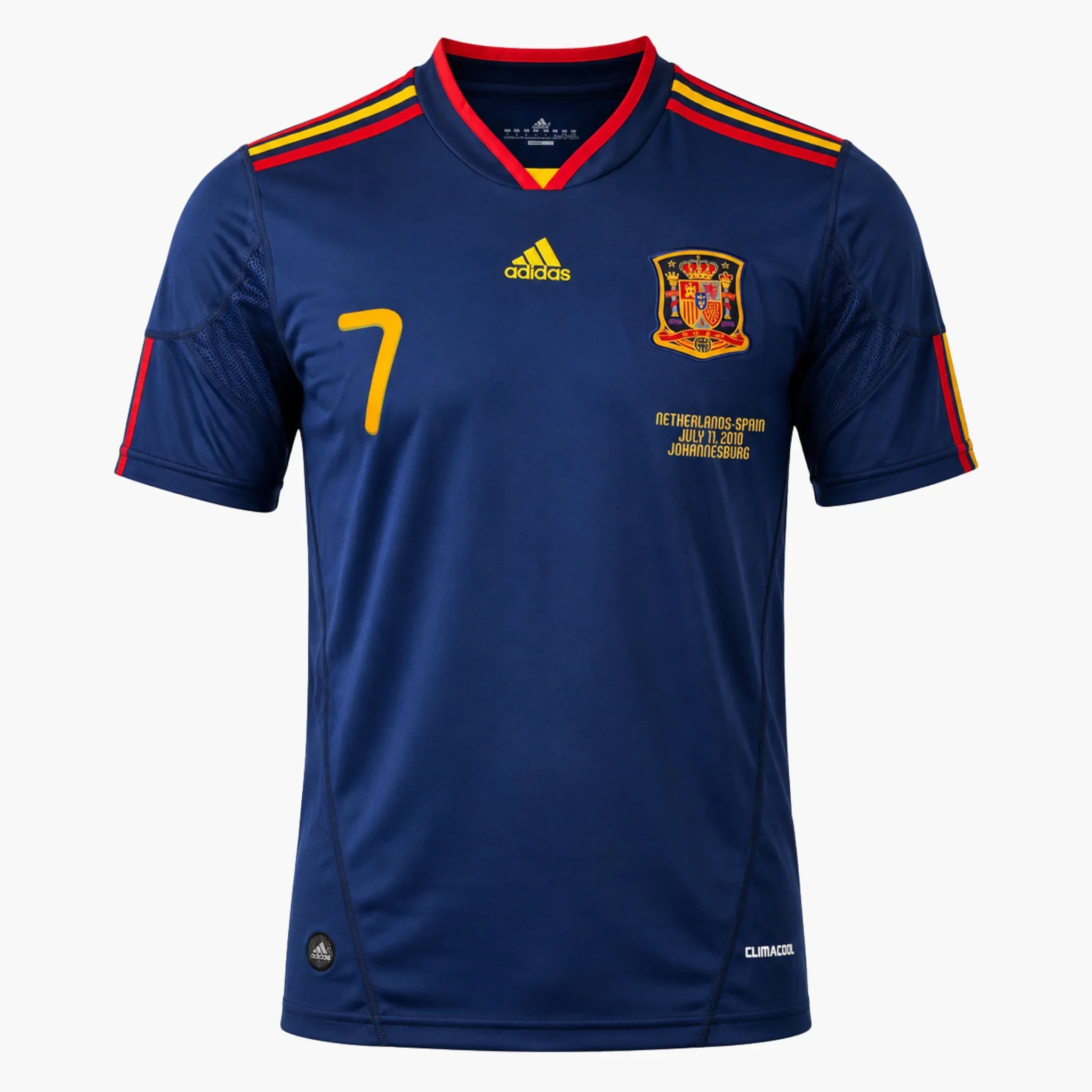 スペイン代表アウェイ 2010南アフリカW杯 DAVID VILLA 7番 David Villa Signed Spain Away Football Shirt – 2010 World Cup