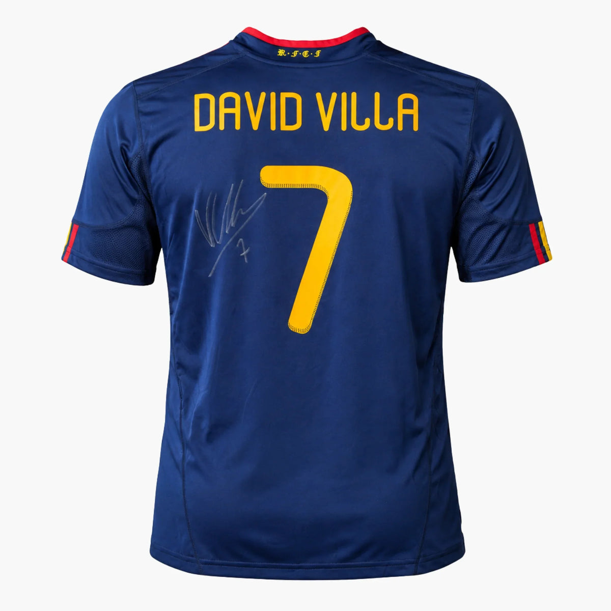 DavidVillaSignedSpainAwayFootballShirt_2010WorldCup_4be30644-2541-47a0-843f-05052b1c70d4 | Iconic Shirts