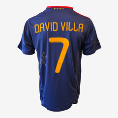 David Villa Signed Spain Away Football Shirt – 2010 World Cup