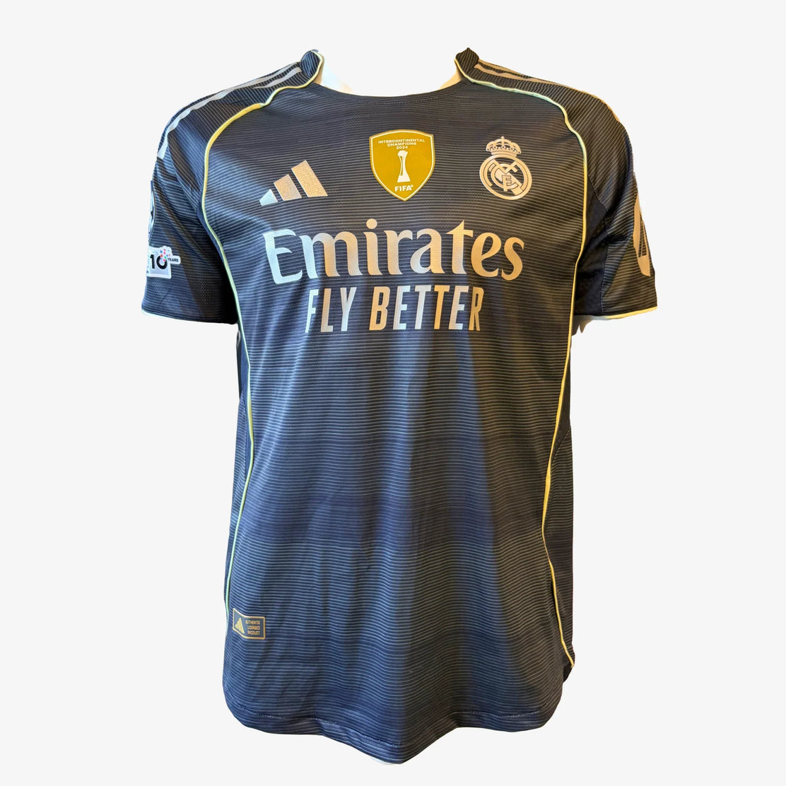 DeanHuijsenSignedRealMadridAwayFootballShirt_2025_26-front | Iconic Shirts