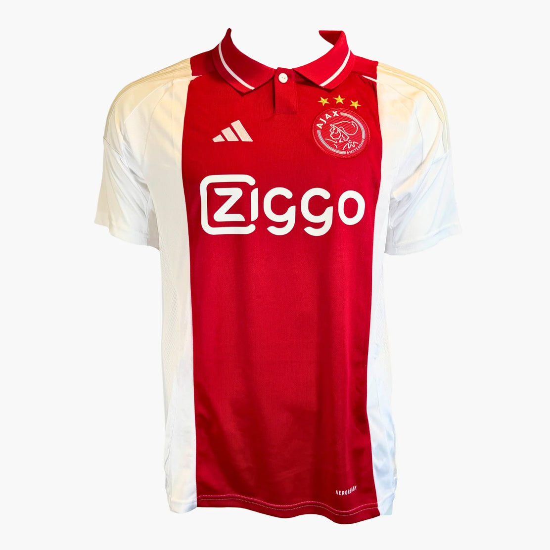Maillot domicile AFC Ajax 2024/25 signé Dennis Bergkamp - face avant | Iconic Shirts