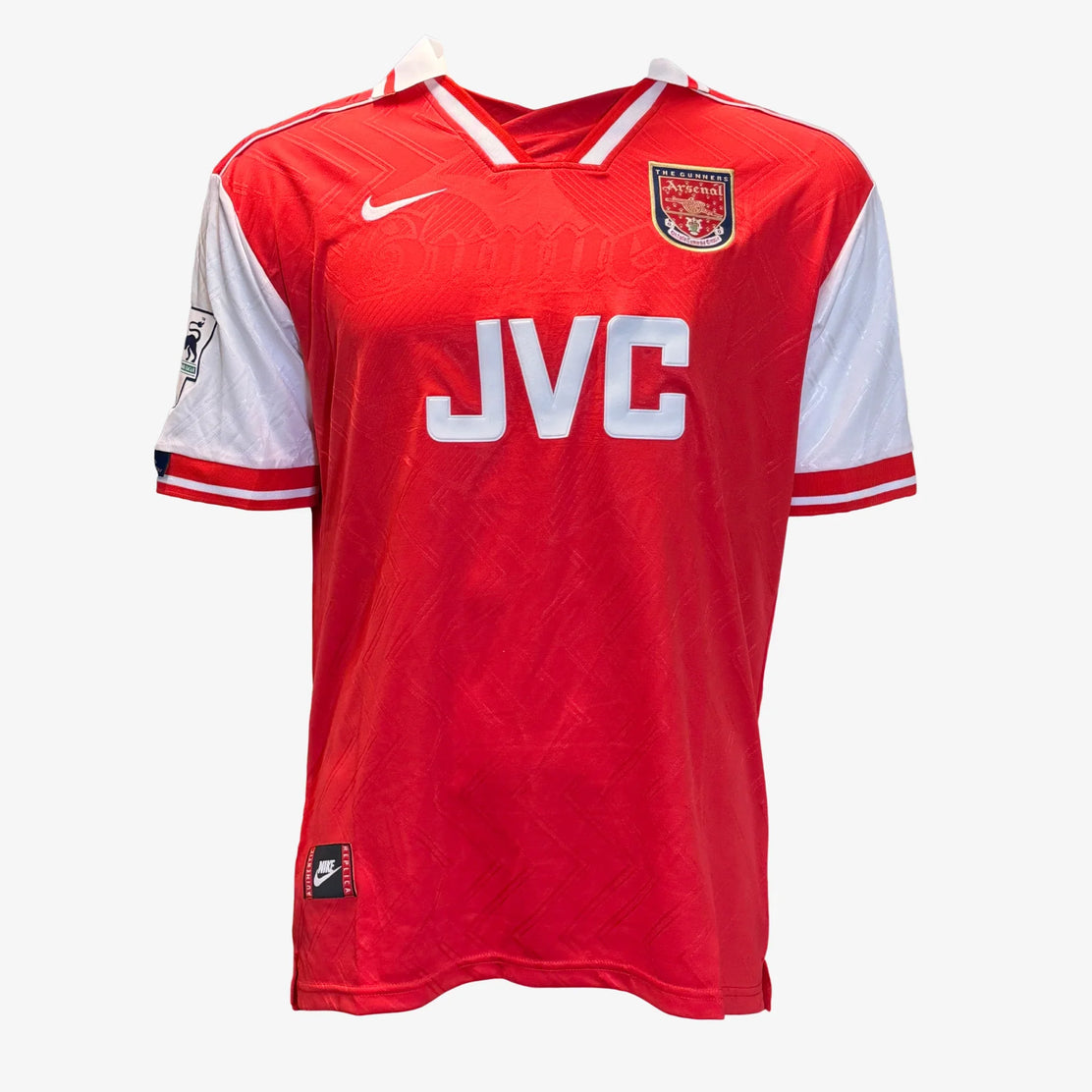 DennisBergkampSignedArsenal1996_97HomeShirt-front | Iconic Shirts