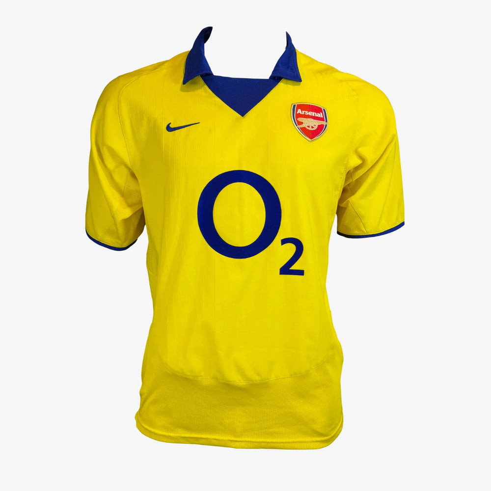 DennisBergkampSignedArsenalFCOriginal2003_04AwayShirt-front | Iconic Shirts