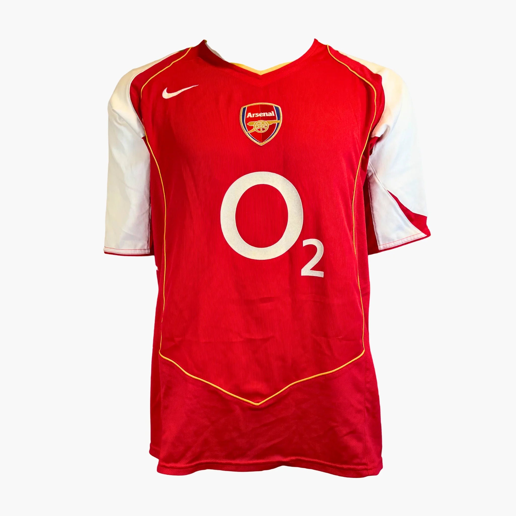 DennisBergkampSignedArsenalFCOriginal2004_05HomeShirt-front | Iconic Shirts