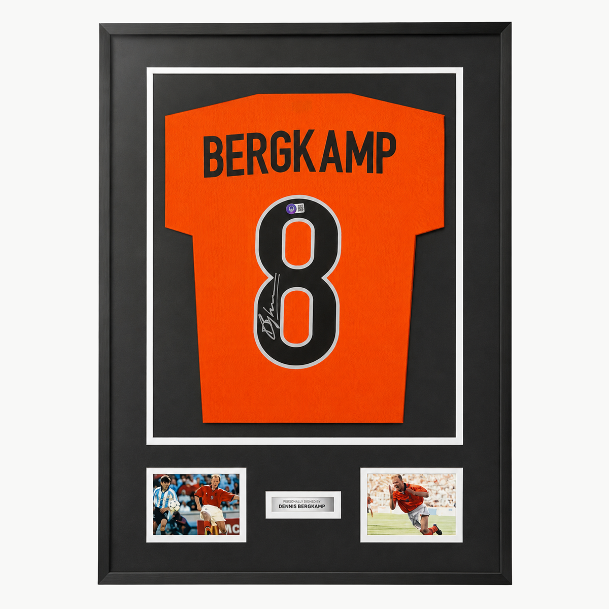 Maillot domicile Pays-Bas Coupe du Monde 1998 signé par Dennis Bergkamp