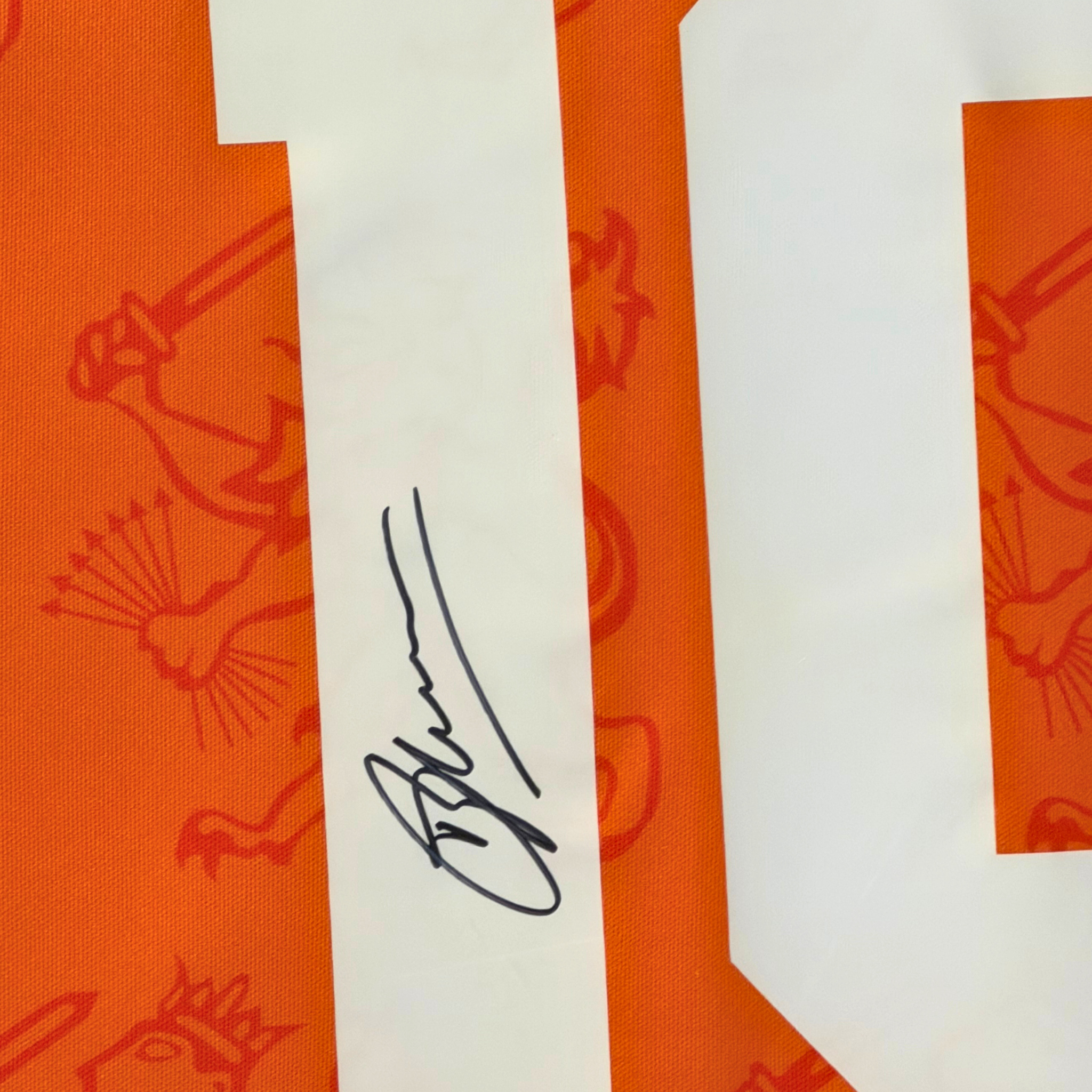 Dennis Bergkamp Signed & Framed Holland 1994 Retro Shirt