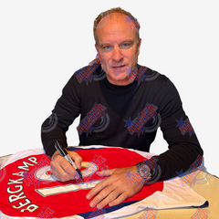 Thierry Henry & Dennis Bergkamp Signed Arsenal Football Shirts - Double Framed Display