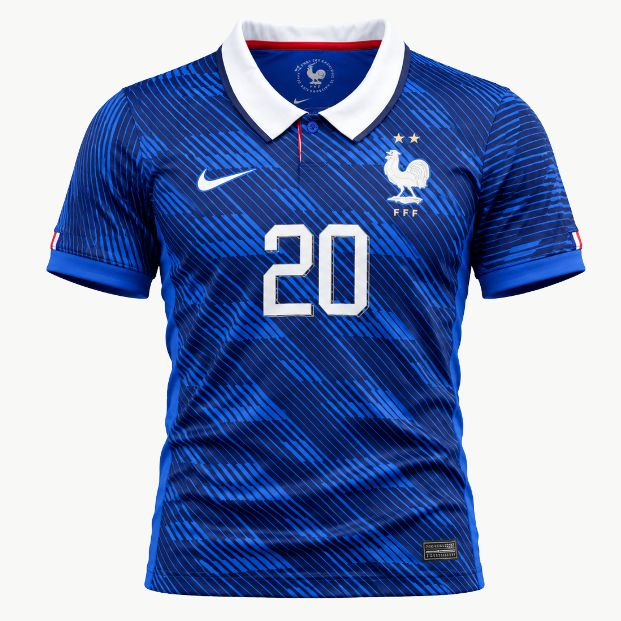 Désiré Doué Signed France Home Shirt 2026