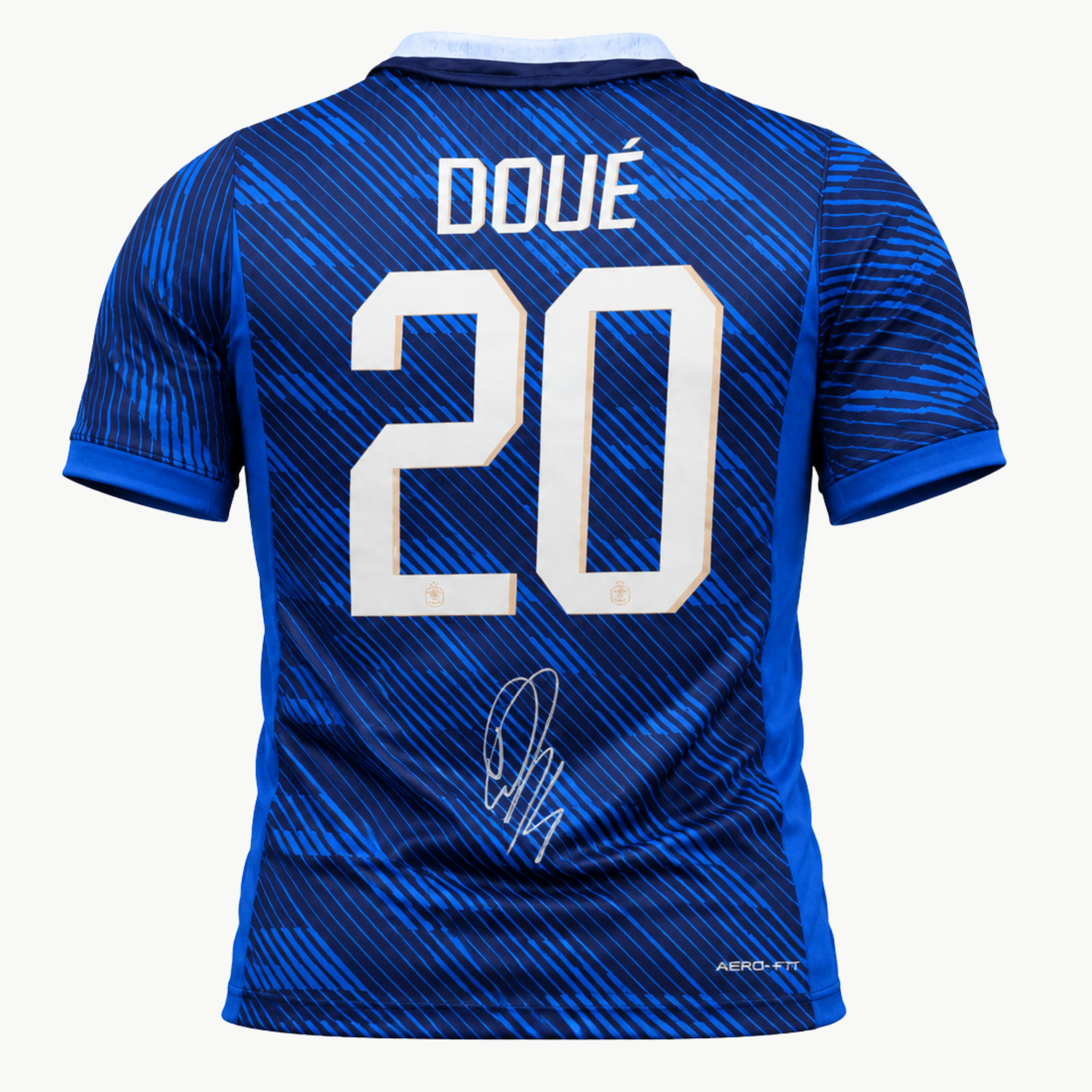 Désiré Doué Signed France Home Shirt 2026