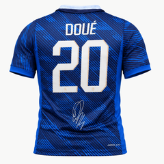 Désiré Doué Signed France Home Shirt 2026