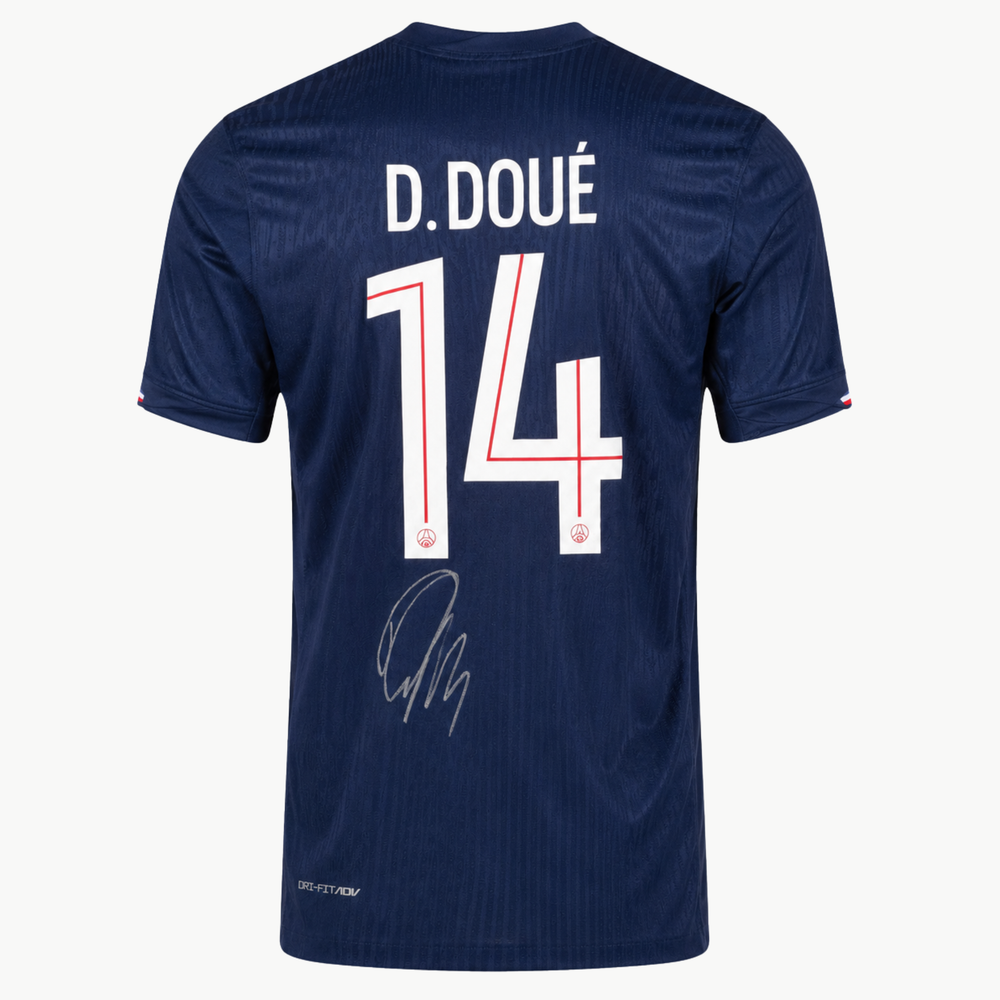 Désiré Doué Signed PSG Home Shirt 2025–26 - Iconic Shirts # #
