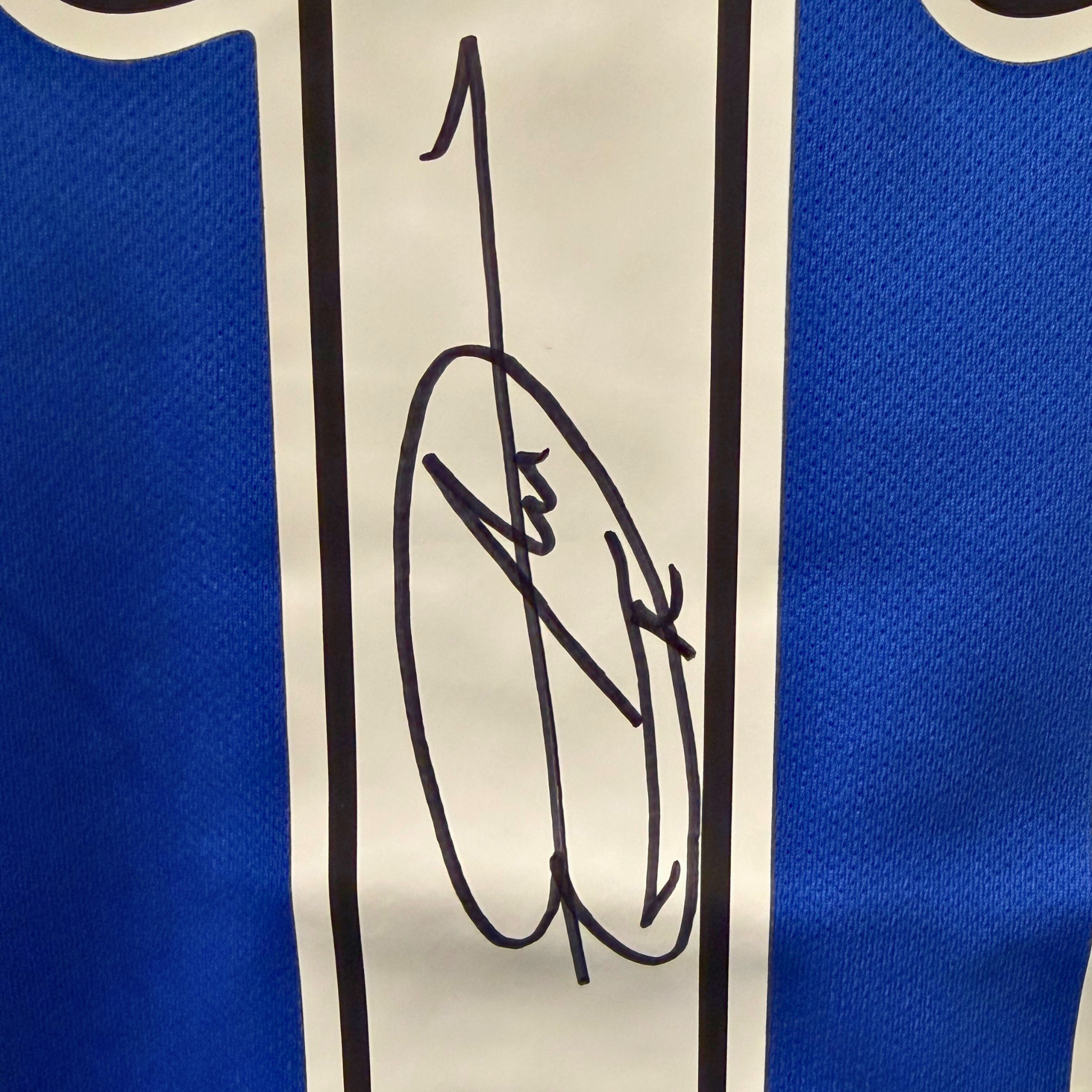 Didier Drogba Signed Chelsea 2008 Champions League Final Shirt