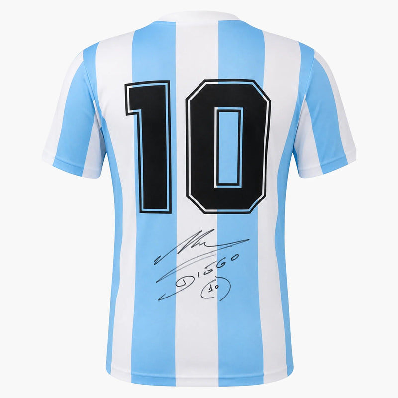 DiegoMaradonaSignedArgentina1986HomeRetroShirt | Iconic Shirts
