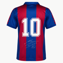 Diego Maradona Signed FC Barcelona 1982-84 Home Retro Shirt