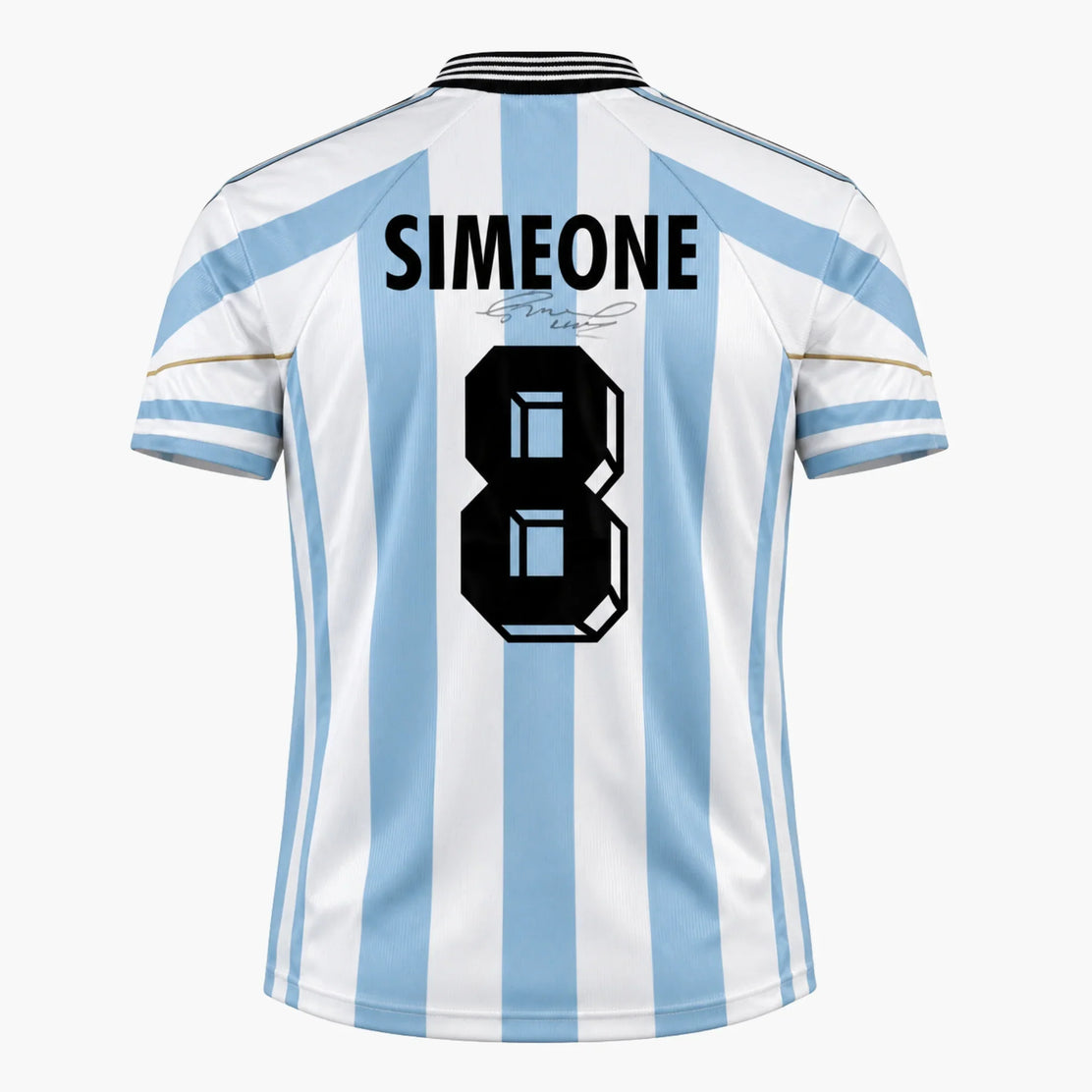 DiegoSimeoneSignedArgentinaHomeShirt1998 | Iconic Shirts