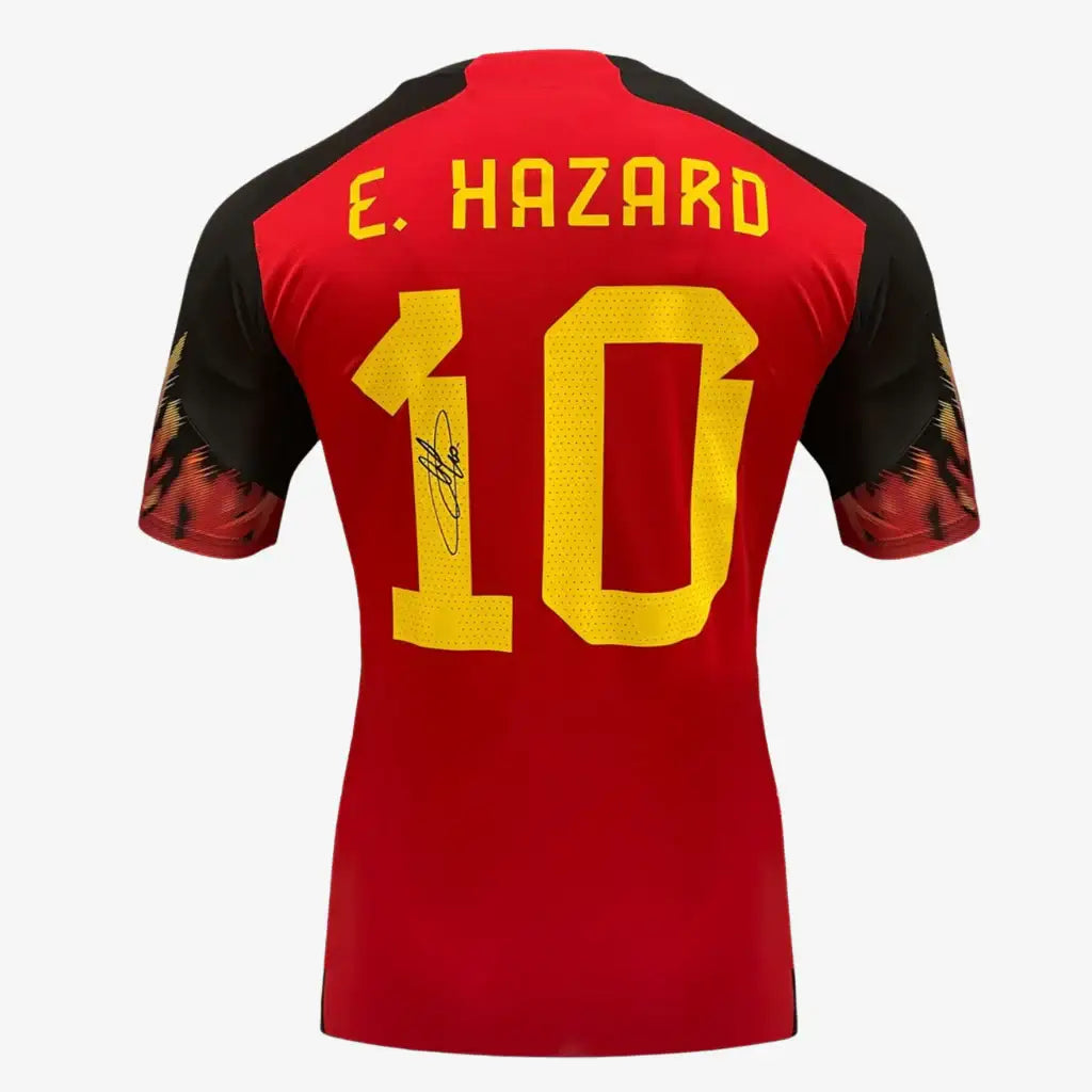 EdenHazardSignedBelgium2022HomeFootballShirt | Iconic Shirts