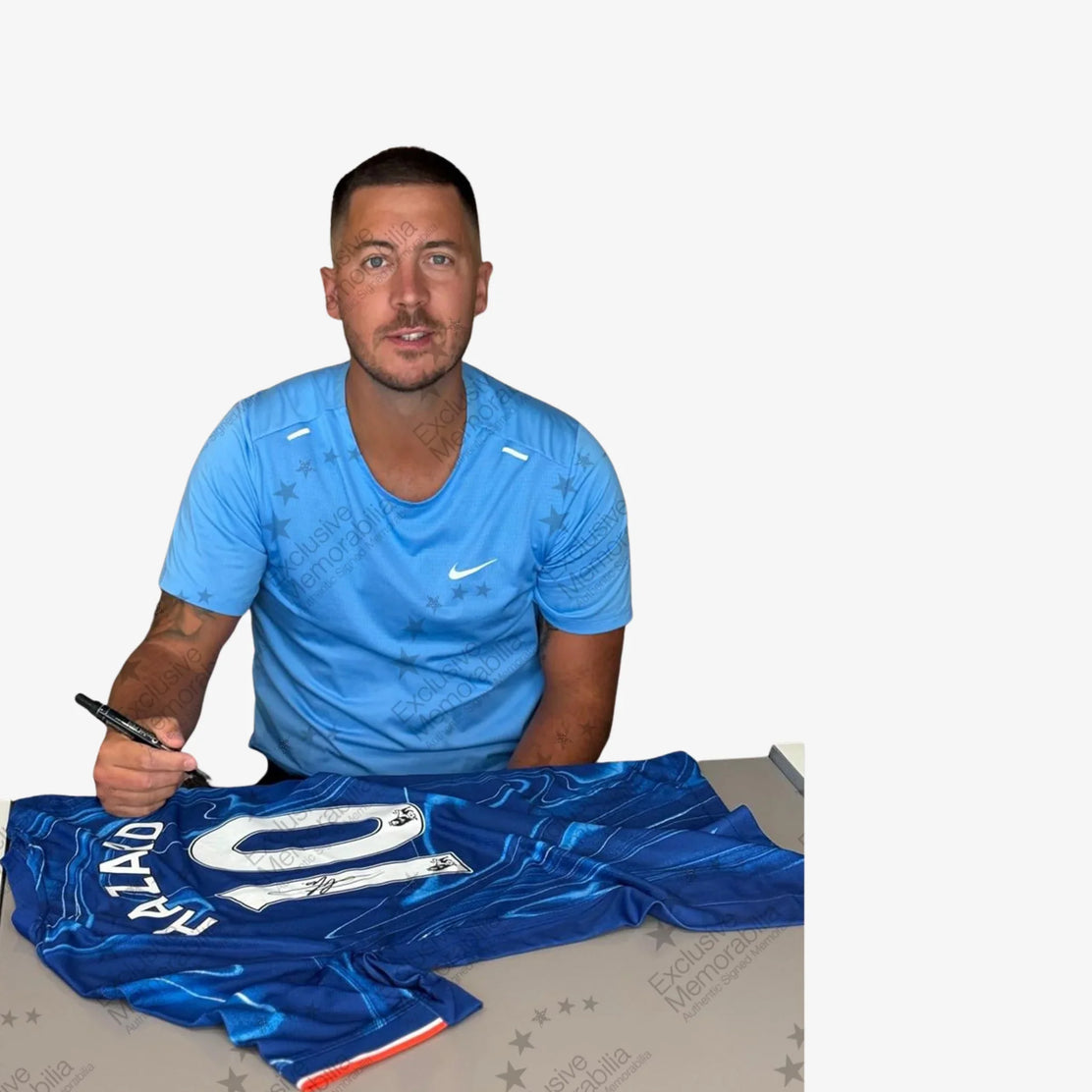 EdenHazardSignedChelseaHomeShirt2024_25-proof | Iconic Shirts