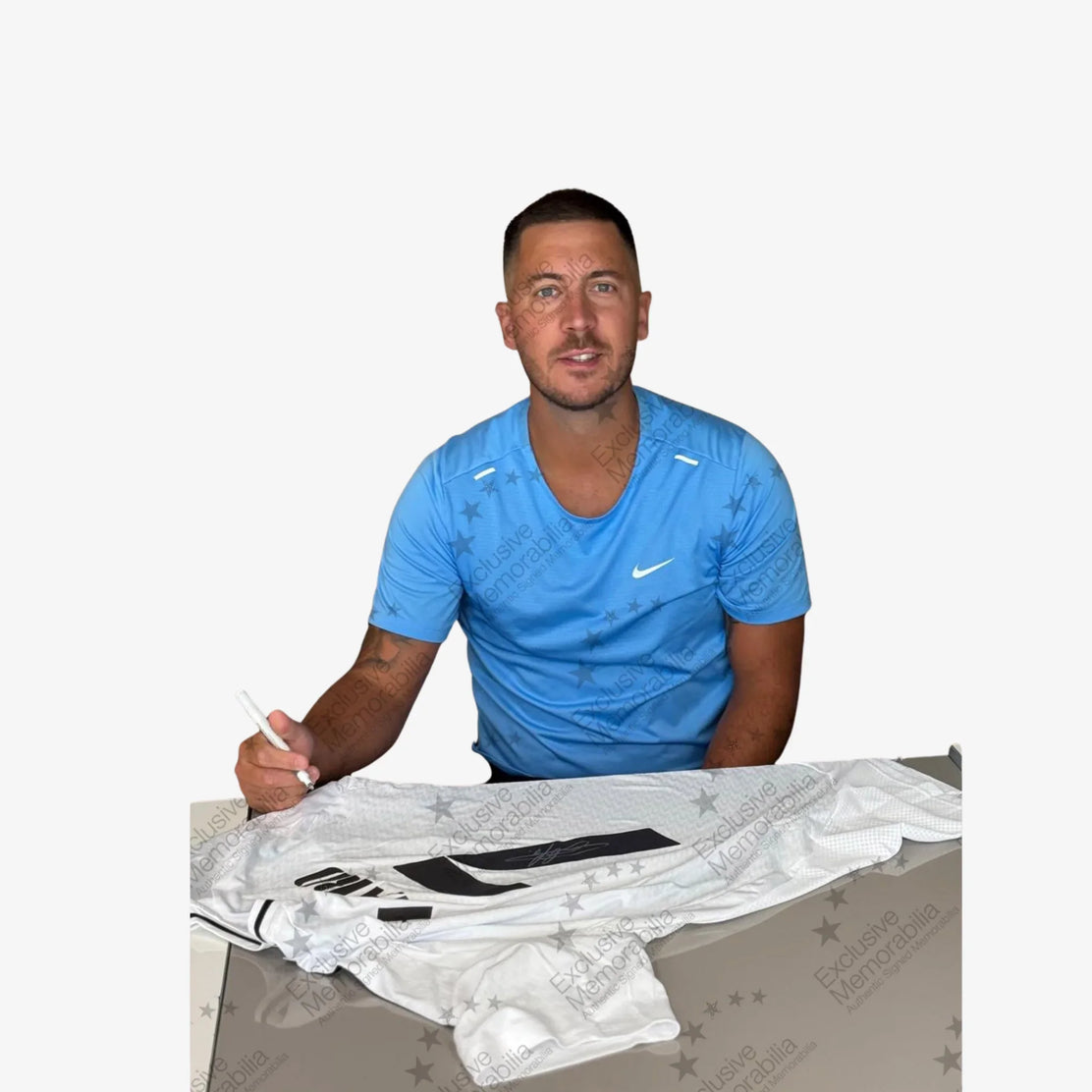 EdenHazardSignedRealMadridHomeShirt2024_25-proof | Iconic Shirts