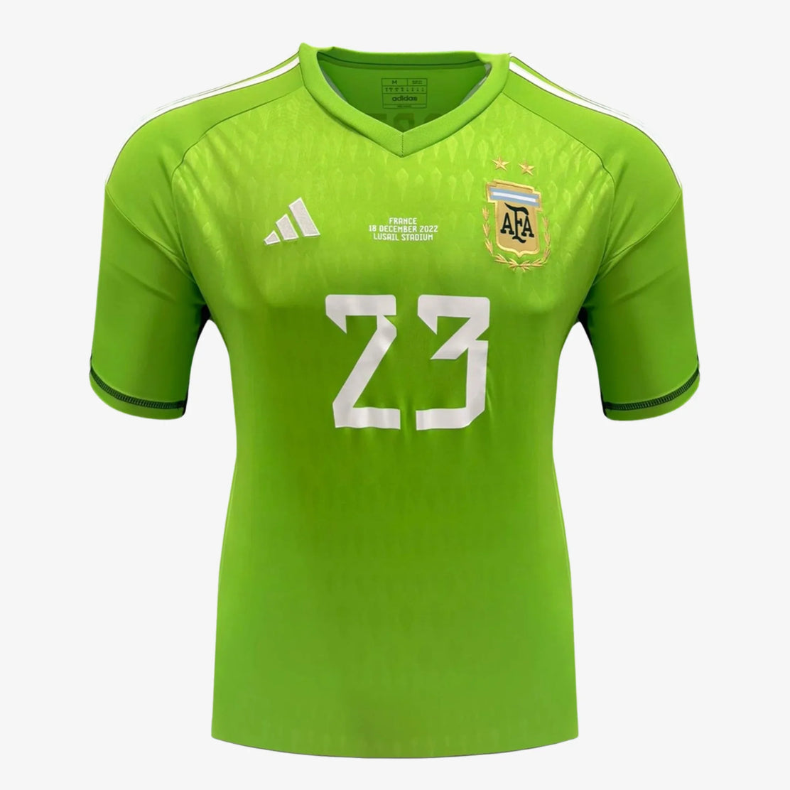 EmilianoMartinezSignedArgentinaHomeGoalkeeperShirt-2022-23-front | Iconic Shirts