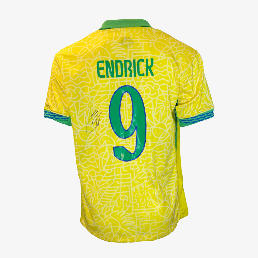 Endrick Signed Brazil 2024 Home Shirt
