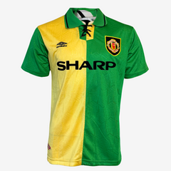 Eric Cantona signiertes Manchester United Fußballtrikot – Auswärtstrikot 1992-94