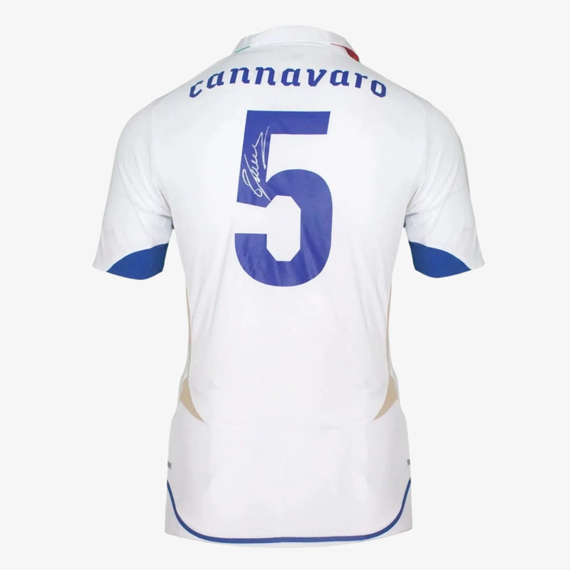 FabioCannavaroSigniertesItalienFußballtrikot-2010-11Auswärts | Iconic Shirts