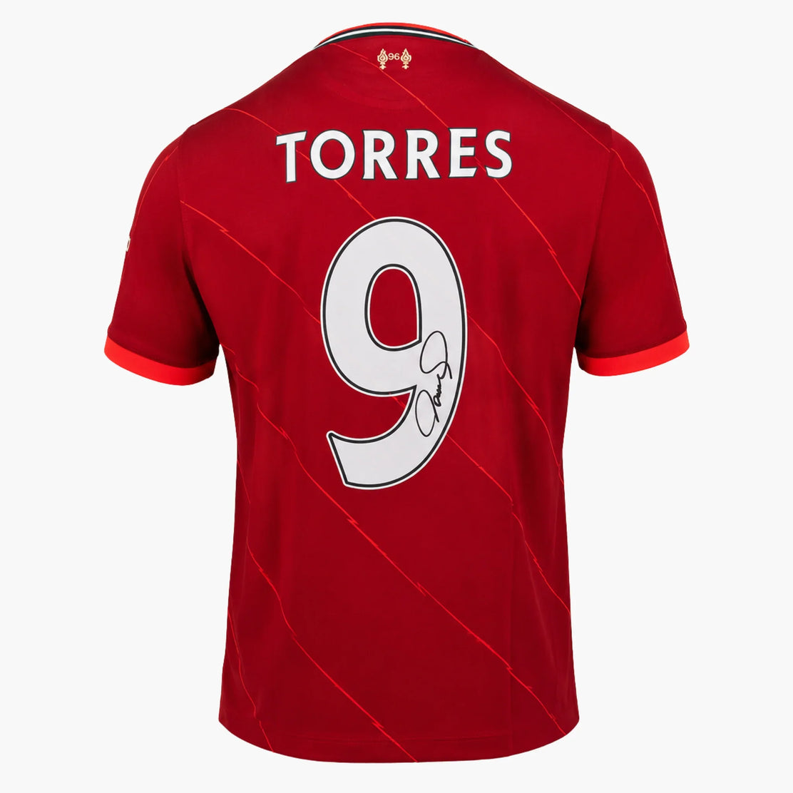 Maillot domicile Liverpool 2021_22 signé par Fernando Torres | Iconic Shirts