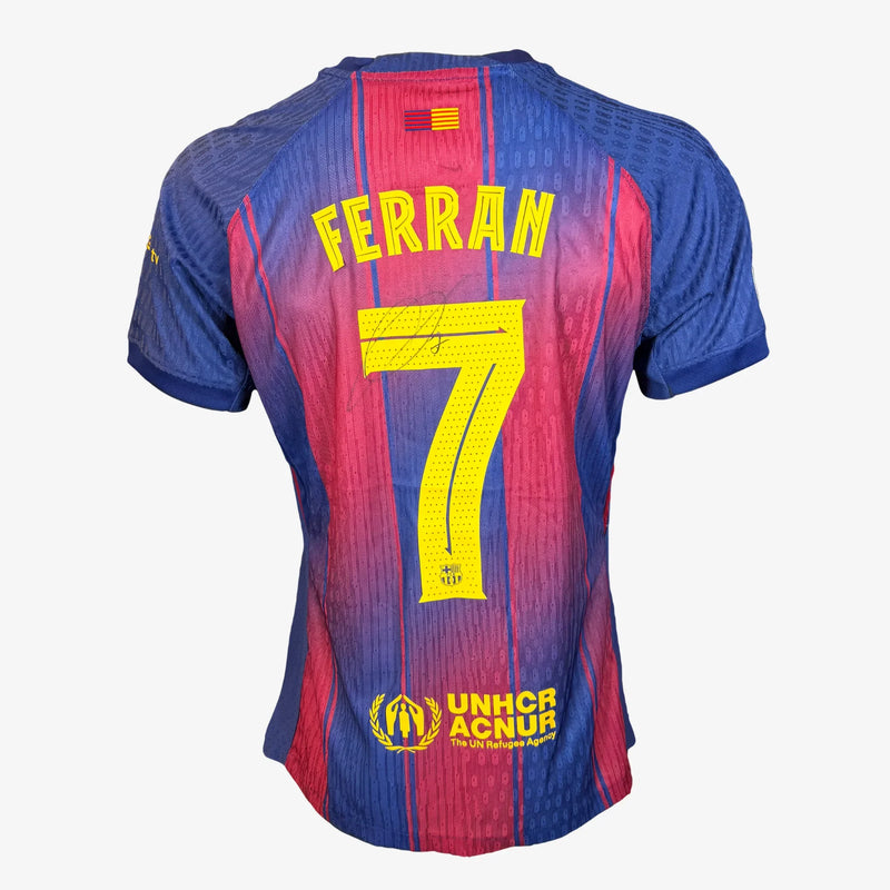 FerranTorresSignedBarcelonaHomeShirt2025-26 | Iconic Shirts