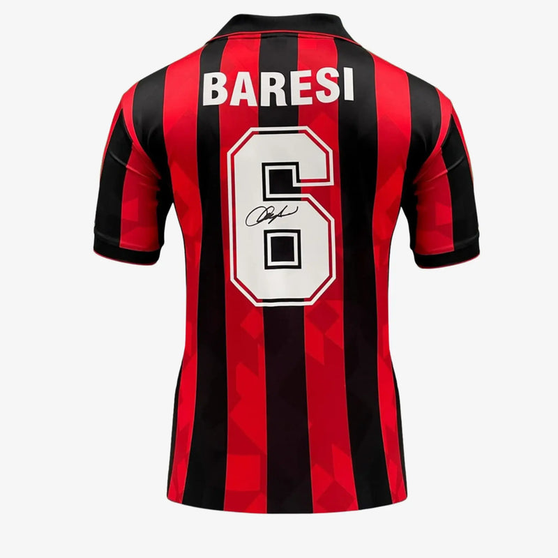 FrancoBaresiSignedACMilanFootballShirt_1994 | Iconic Shirts