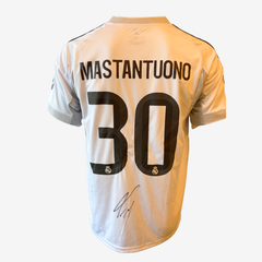 Franco Mastantuono Signed Real Madrid Home Football Shirt – 2025–26
