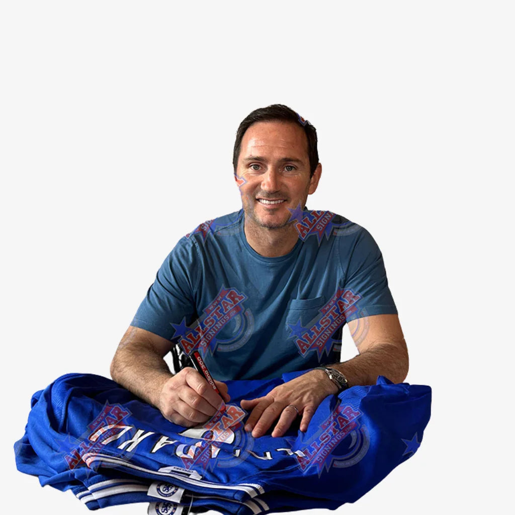 FrankLampardSignedChelseaFootballShirt-RetroHome-proof | Iconic Shirts
