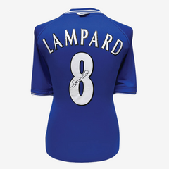 Frank Lampard signiertes Chelsea-Fußballtrikot – Retro Heimtrikot