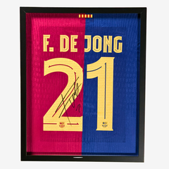 Camiseta de Fútbol Oficial Firmada por Frenkie de Jong del FC Barcelona - Temporada 2024-25 Local