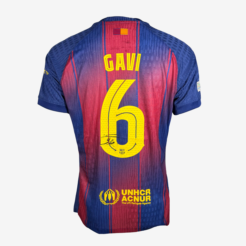 Gavi Signed FC Barcelona 2025–26 Home Shirt – Iconic Shirts