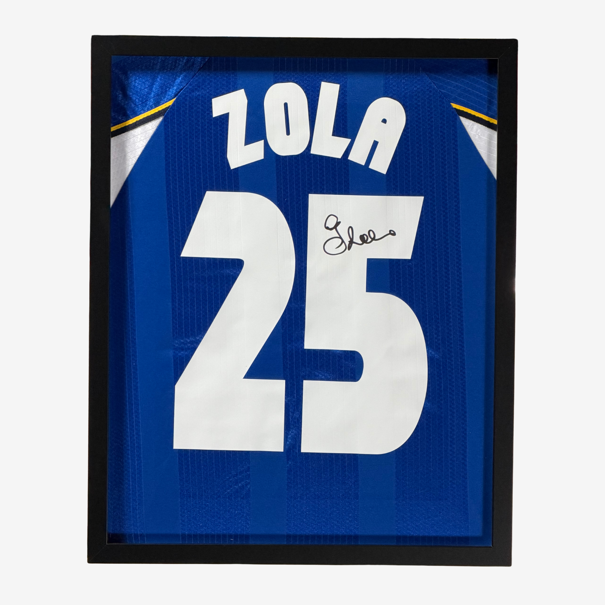 Gianfranco Zola Signed Chelsea Football Shirt – 1998 European Cup Final