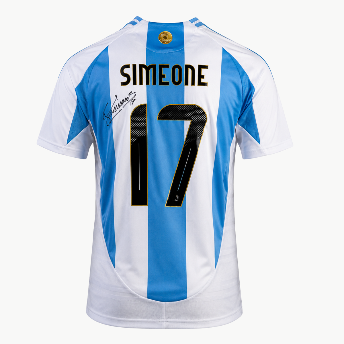 Giuliano Simeone Signed Argentina Home Shirt 2026