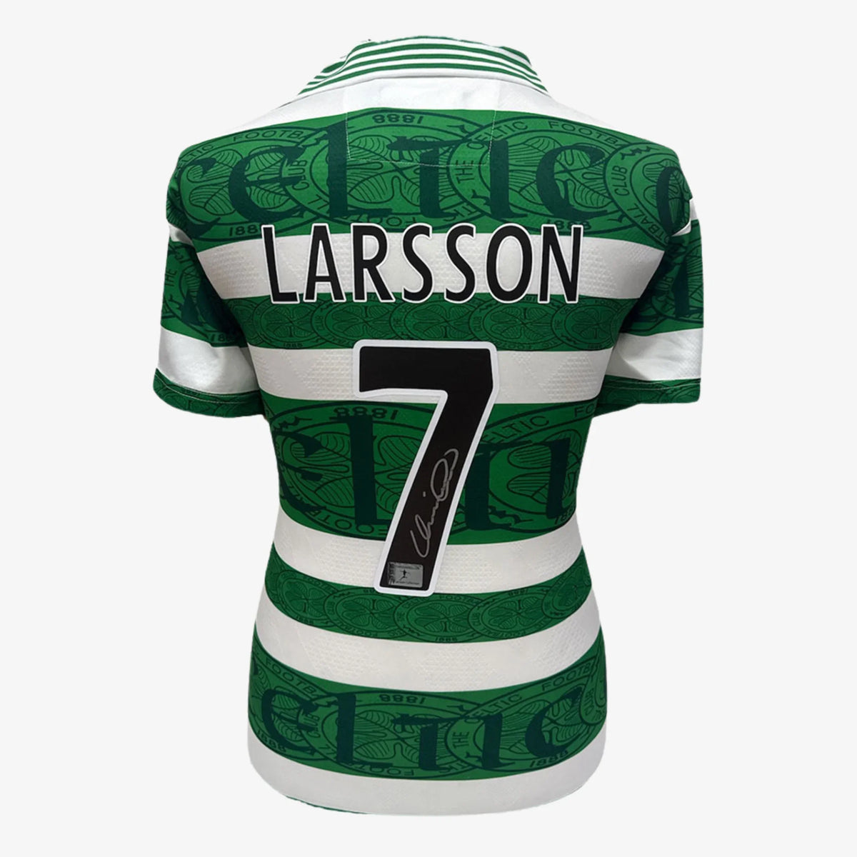 Henrik_Larsson_Signed_Celtic_Football_Shirt_-_1995-97_Retro_Home | Iconic Shirts