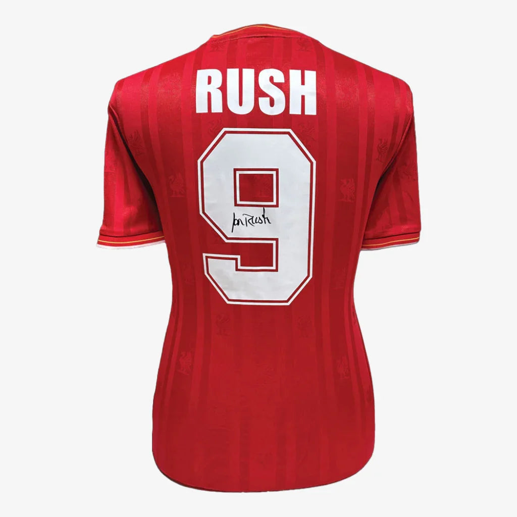 Maillot_de_football_rétro_domicile_Liverpool_signé_Ian_Rush | Iconic Shirts