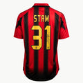 Maillot de football domicile du Milan AC 2004-05 signé par Jaap Stam - dos | Iconic Shirts
