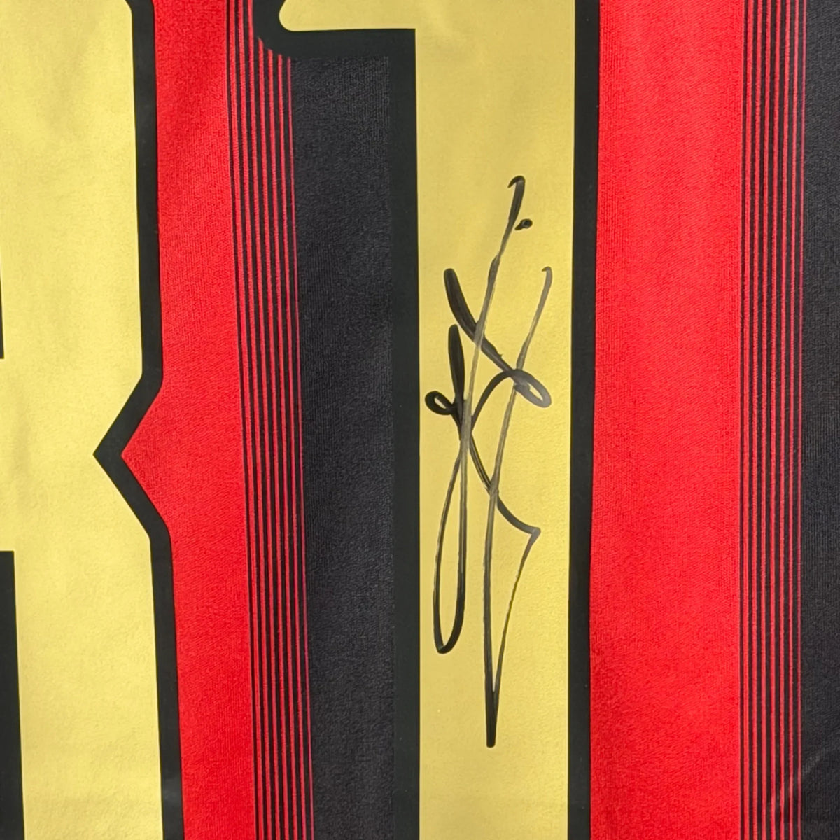 JaapStamSignedACMilanFootballShirt2004-05Home-signature | Iconic Shirts