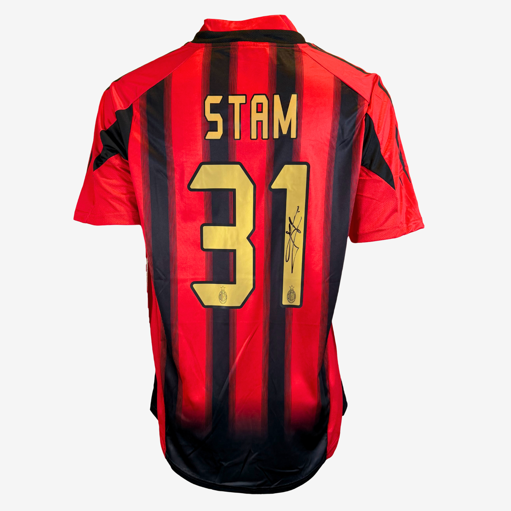 Jaap Stam Signed AC Milan Football Shirt 2004-05 Home