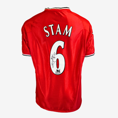 Jaap Stam signiertes Manchester United Heimtrikot 2000–01