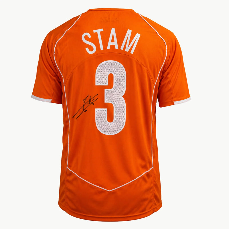 Jaap Stam signiertes Niederlande-Heimtrikot 2004-Rückseite | Iconic Shirts