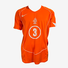Jaap Stam signiertes Niederlande-Heimtrikot 2004 - gerahmt